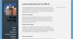 Desktop Screenshot of marshallcountytourism.com